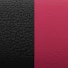 Cuir collier Les Georgettes noir/magenta 25mm