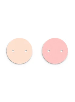 Cuir collier Les Georgettes 25MM Jasmin / Rose métal