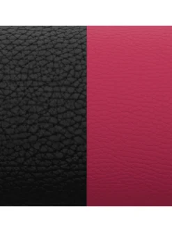 Cuir collier Les Georgettes Diam 45M mm_x005f_x000D_NOIR/MAGENTA