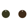 Cuir Colliers Les Georgettes 20 mm_x005f_x000D_Bronze Paillettes / Vert de Gris