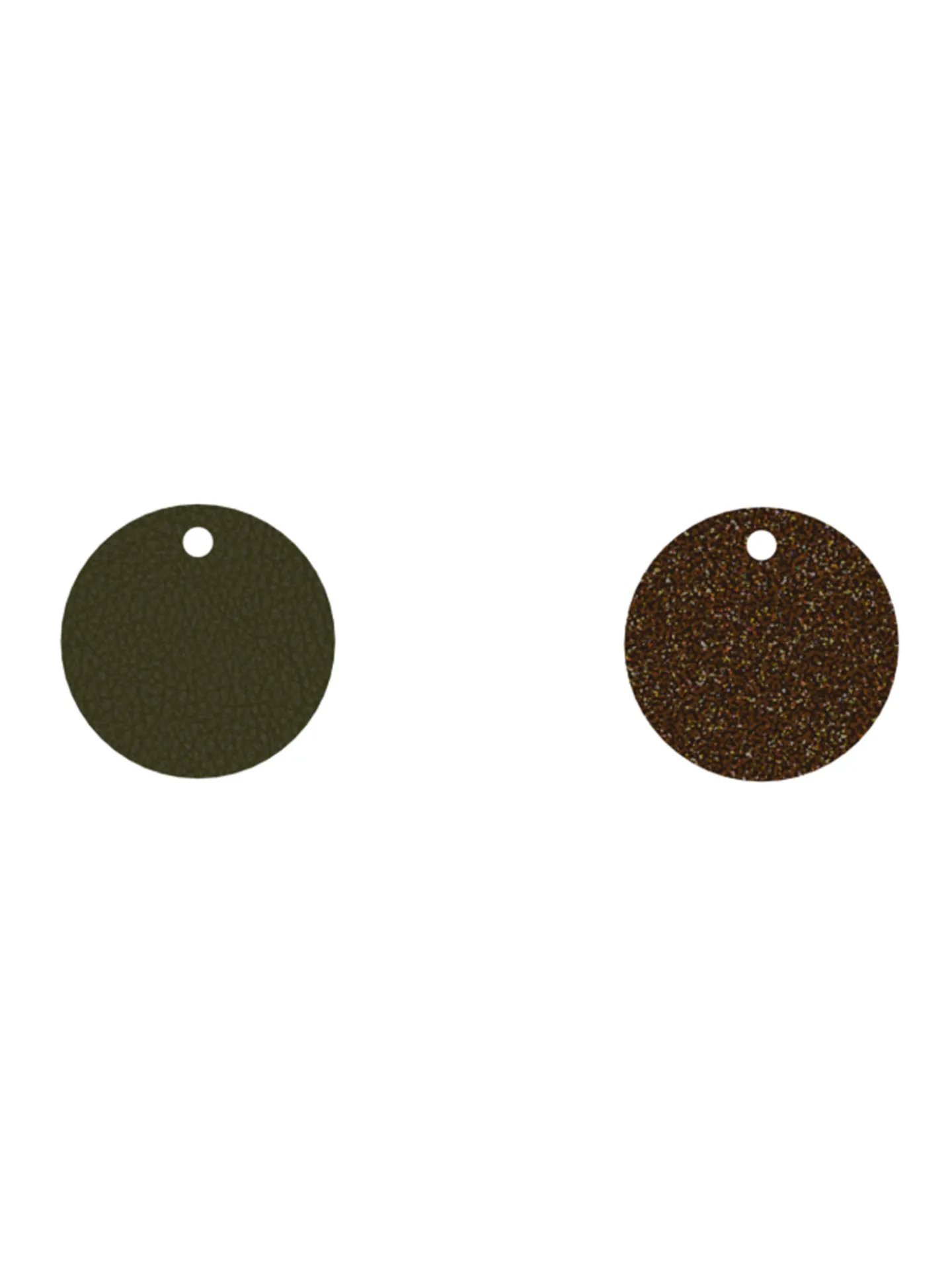 Cuir Colliers Les Georgettes 20 mm_x005f_x000D_Bronze Paillettes / Vert de Gris