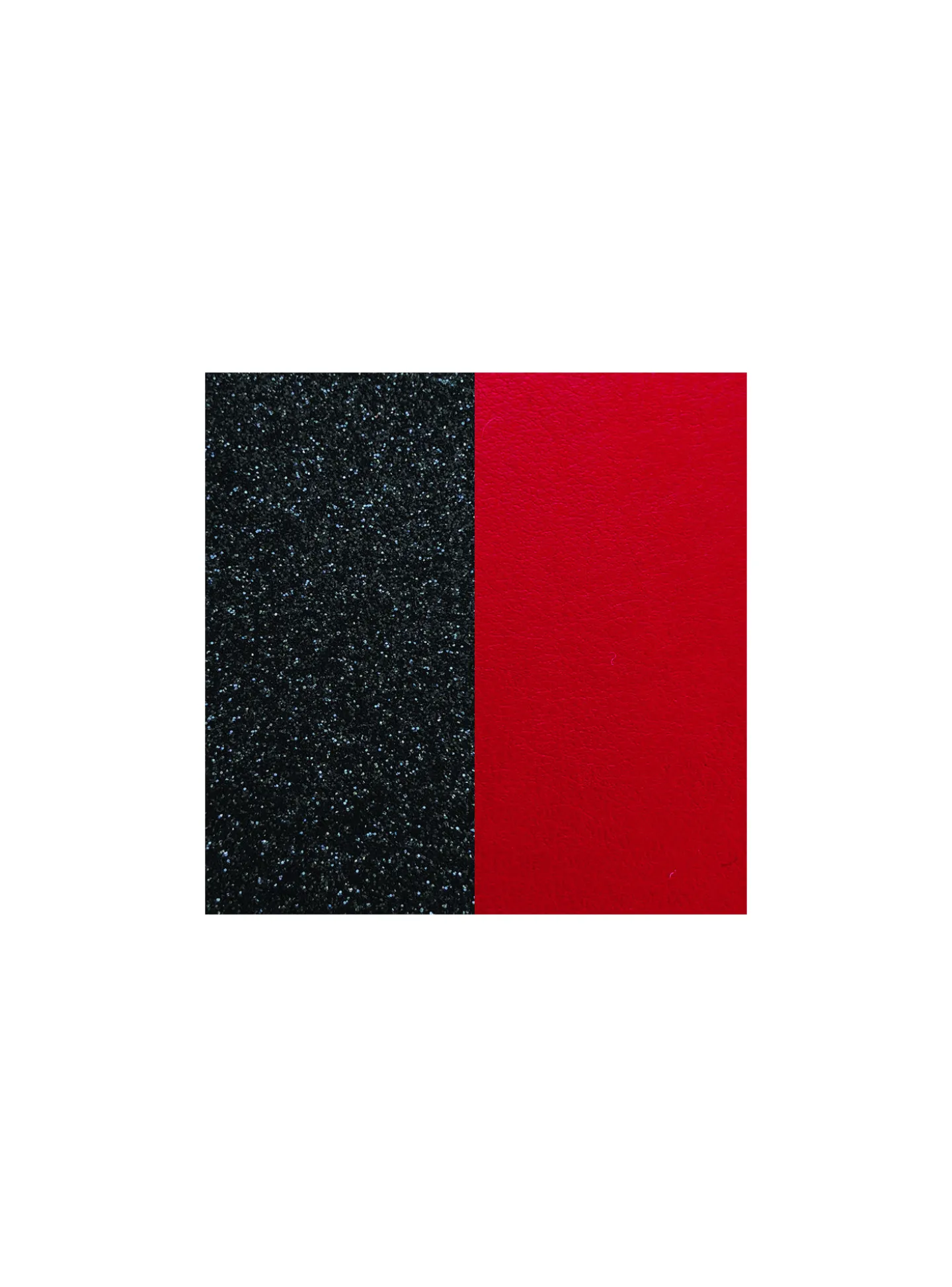 Cuir dormeuses Les Georgettes noir pailleté/rouge_x005f_x000D_16mm