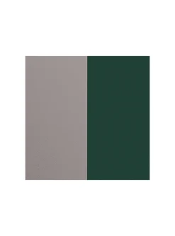 Cuir manchette Les Georgettes argent/vert fonce_x005f_x000D_40mm