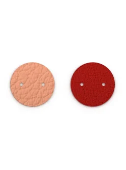 Cuir pendentif rond Georgettes barbe à papa/rouge_x005f_x000D_acidulé 25mm