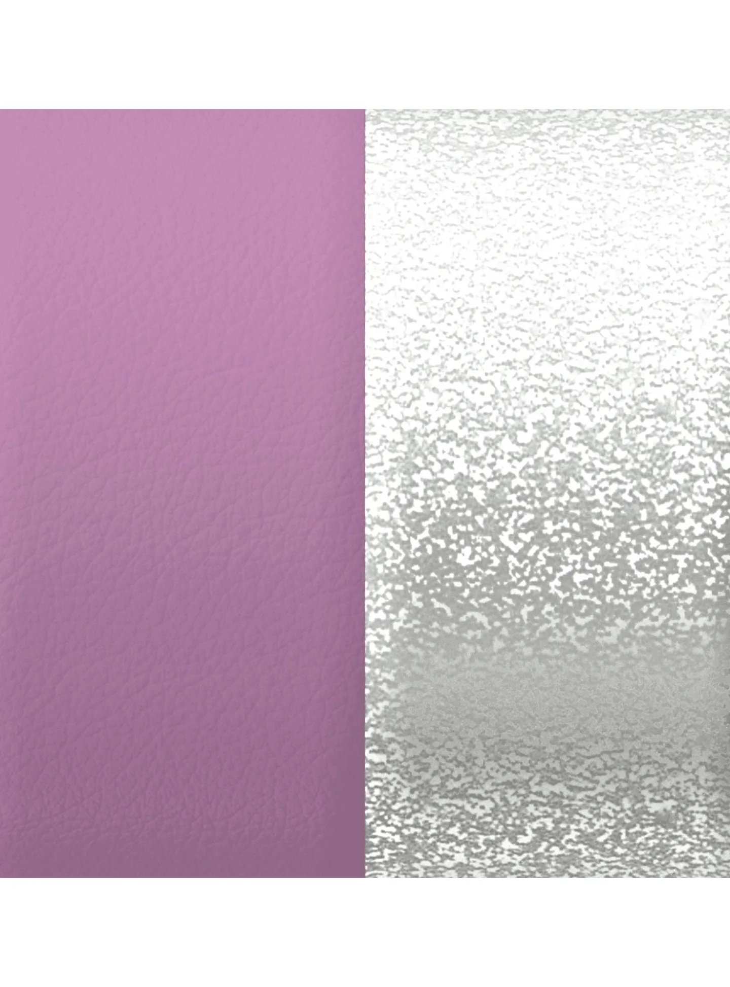 Cuir rond boucles Les Georgettes mauve/argenté 25mm
