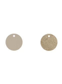 Cuir rond collier Les Georgettes_x005f_x000D_crème/paillettes dorées 20mm