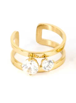 Earcuff Zag Bijoux Jack acier doré oxyde
