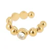 Earcuff Zag Bijoux Junon acier doré oxyde