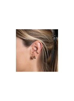 Earcuff Zag Bijoux Junon acier doré oxyde
