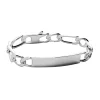 Gourmette Brillaxis en argent Rhodié