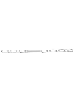 Gourmette Brillaxis en argent Rhodié