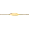 Gourmette fille Brillaxis or jaune 9K coeur rose