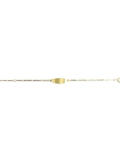 Identité bébé maille marine or jaune 18 carats