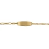 Identité bébé or jaune 9 carats maille alternée 3/1