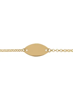 Identité bébé or jaune 9 carats maille jaseron