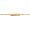 Identité bébé or jaune 9 carats maille marine
