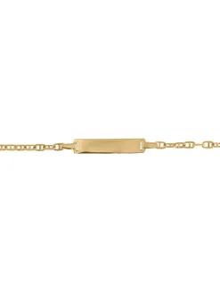 Identité bébé or jaune 9 carats maille marine