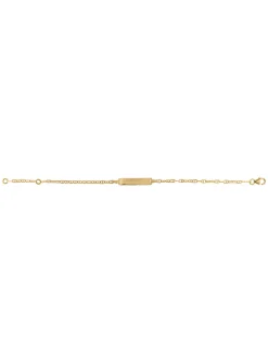 Identité bébé or jaune 9 carats maille marine