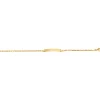 Identité bébé rectangle maille forçat or 18 carats