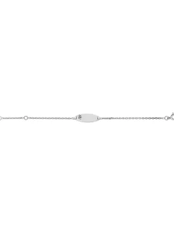 Identité bébé tonneau étoile or blanc 9 carats