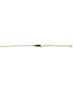 Identité junior rectangle maille alternée or jaune