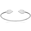 Jonc Brillaxis argent feuilles