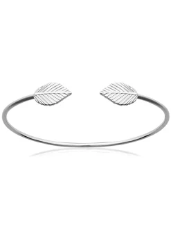 Jonc Brillaxis argent feuilles