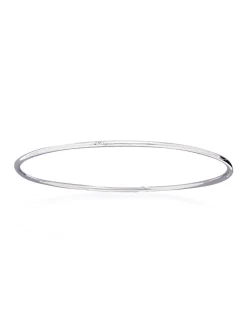 Jonc Brillaxis argent rhodié 62mm