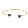 Jonc Brillaxis ouvert Glint Druzy platine