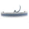 Jonc Ruban Les Interchangeables argenté_x005f_x000D_bleu jean 2 strié 4mm