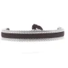 Jonc Ruban Les Interchangeables argenté_x005f_x000D_marron glacé 4mm matelassé