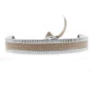 Jonc Ruban Les Interchangeables argenté_x005f_x000D_beige 4mm strié