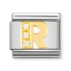 Maillon Nomination Alphabet lettre R or + OZ
