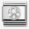 Maillon Nomination argent avec OZ Alphabet lettre O