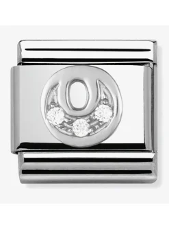 Maillon Nomination argent avec OZ Alphabet lettre O