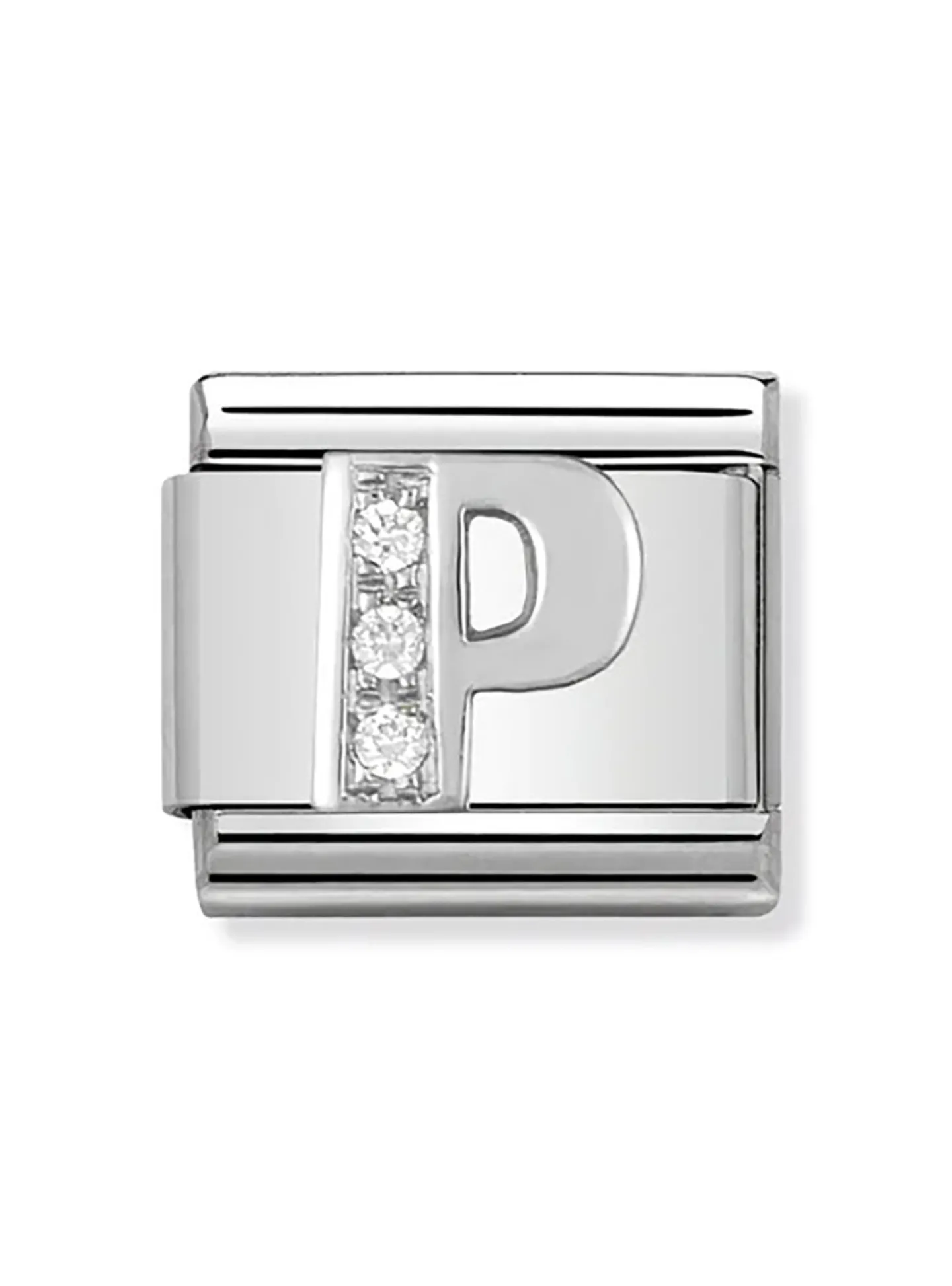 Maillon Nomination argent avec OZ Alphabet lettre P