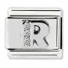 Maillon Nomination argent avec OZ Alphabet lettre R