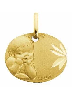 Médaille Augis ange en or jaune 18 carats