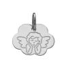 Médaille Brillaxis ange nuage or blanc 9 carats