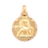 Médaille Brillaxis ange or jaune 9 carats 13mm