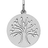Médaille Brillaxis arbre de vie or blanc 9 carats