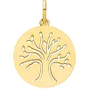 Médaille Brillaxis arbre de vie ajouré or 9 carats