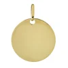 Médaille Brillaxis ronde or jaune 9 carats 16mm