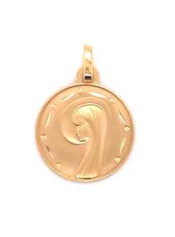 Médaille Brillaxis ronde vierge diamantée