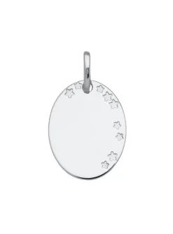 Médaille ovale étoiles côté