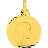 Médaille ronde Brillaxis vierge or 18 carats