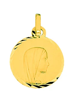 Médaille ronde Brillaxis vierge or 18 carats