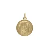 Médaille ronde vierge or jaune 18 carats
