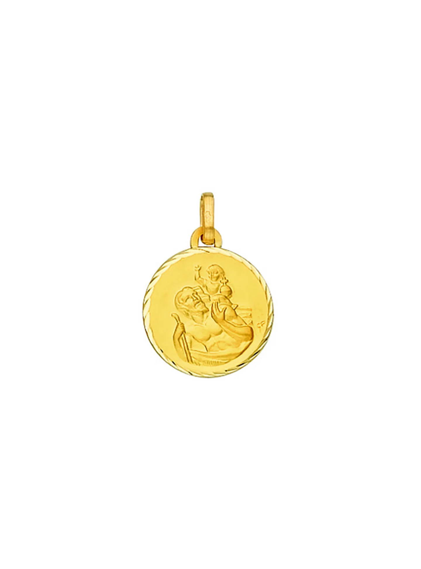 Médaille St Christophe or jaune 18 carats