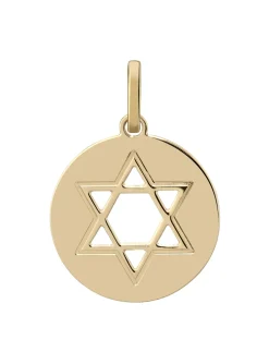 Médaille étoile de David or jaune 18 carats